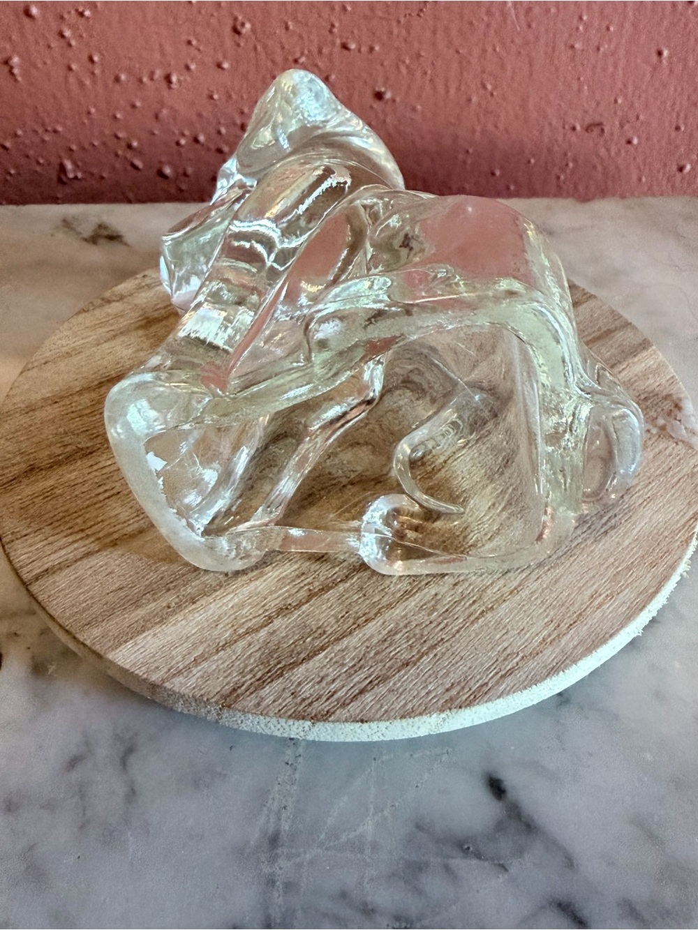 Clear Glass Puppy Figurine - Decorative Home Dining Accent - Picture 7 of 9